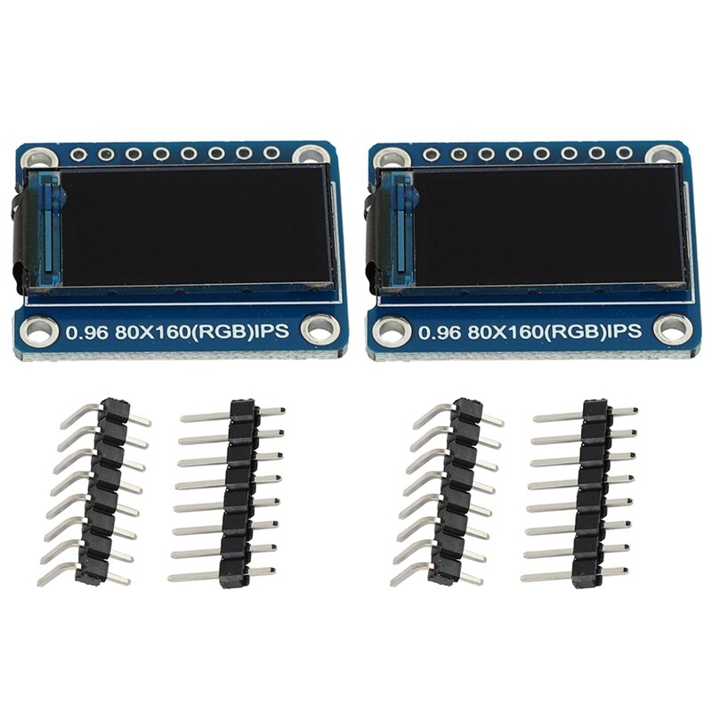 2X Ips 0.96 ġ 8  Spi Hd 65K Ǯ ÷ Tft  St7735 ̺ Ic, 80X160 Lcd ÷ 3.3V Spi ̽